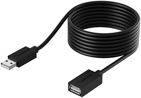 כבל סיומת USB 2.0 של SABRENT-A-MALE ל- A-FEMETH [BLACK] 10 רגל +USB מתאם צליל סטריאו חיצוני USB עבור Windows ו- Mac. לחבר ולשחק